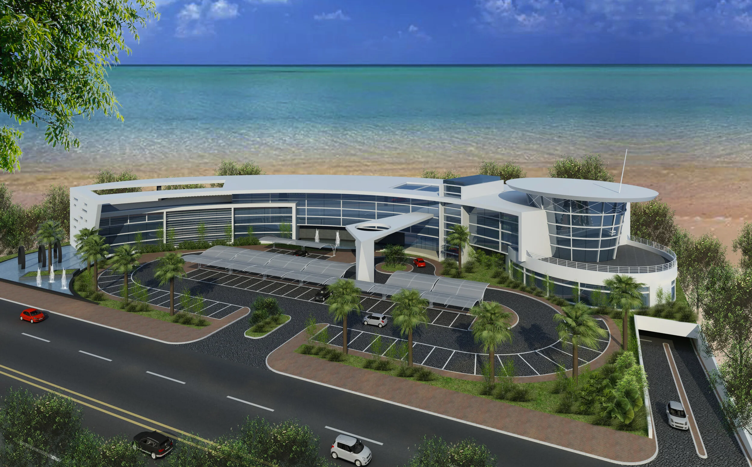 office ocean view