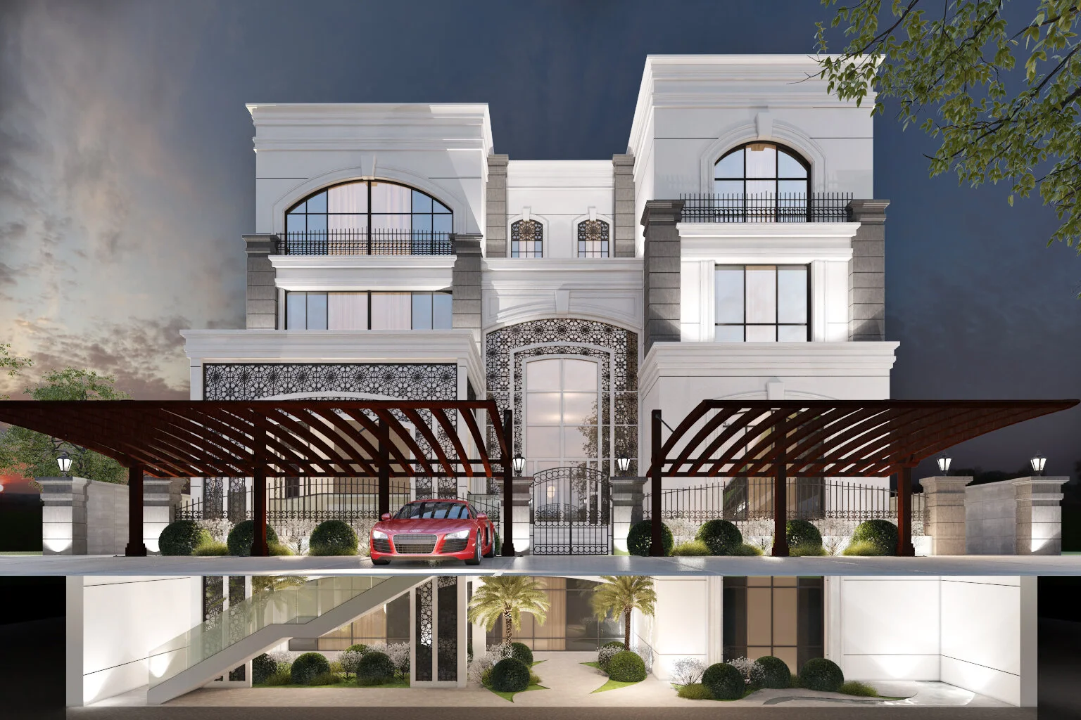 home elevation and section hybrid