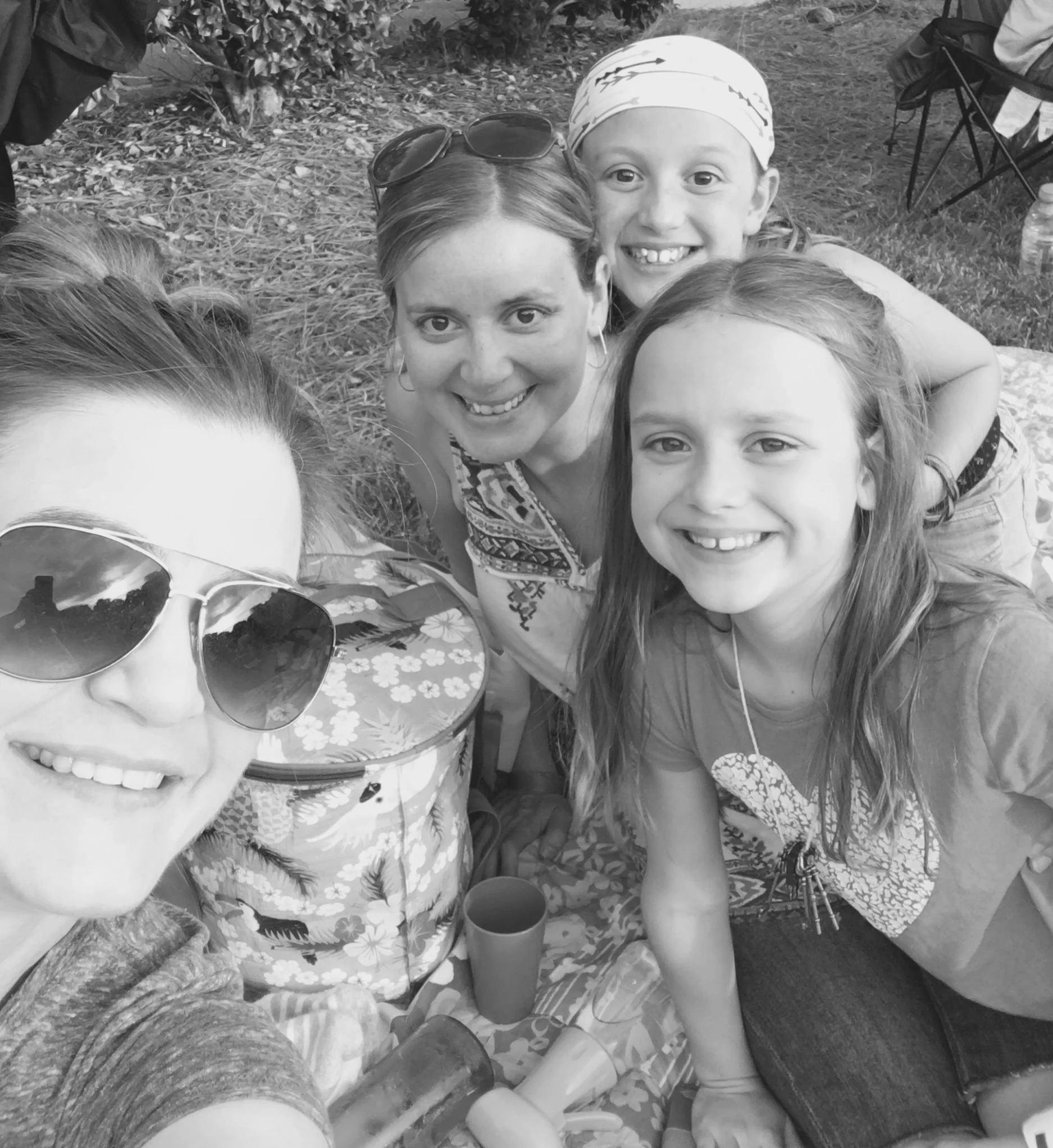 Kristy (left) and Stephanie with Stephanie's daughters
