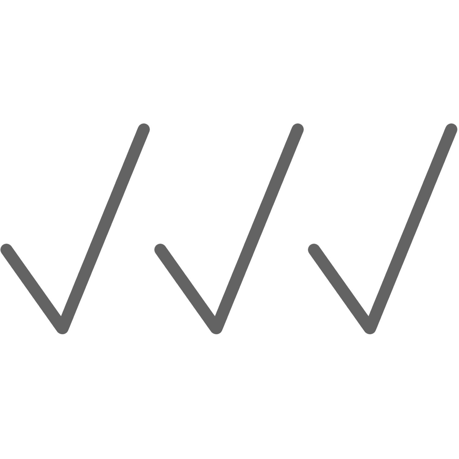 Three check marks