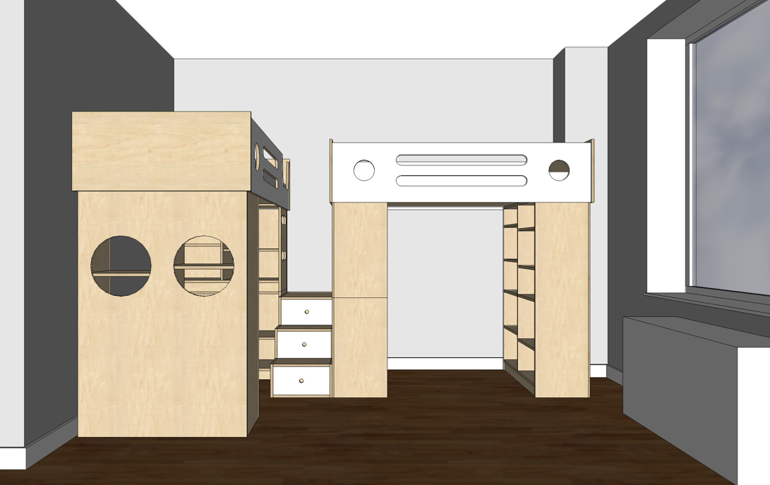 Dumbo Loft Bed Low (phase 2) when raised for children over six.