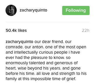 Instagram, Zachary Quinto @zacharyquinto