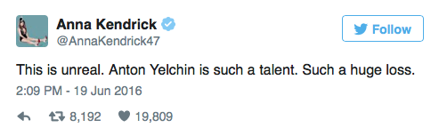Twitter, Anna Kendrick @AnnaKendrick47