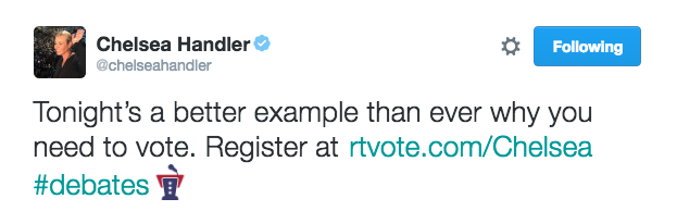 Twitter, @chelseahandler