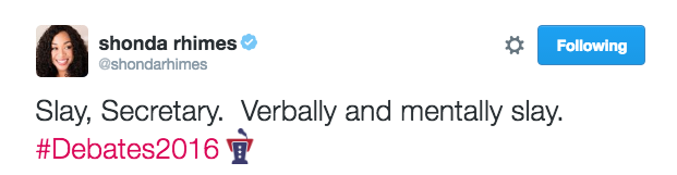 Twitter, @shondarhimes
