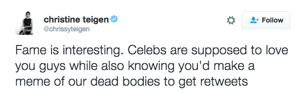 Twitter, @chrissyteigen