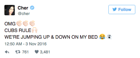 Twitter, @cher