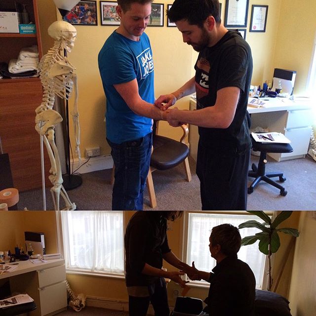 Students partaking in the PPt taping and strapping course