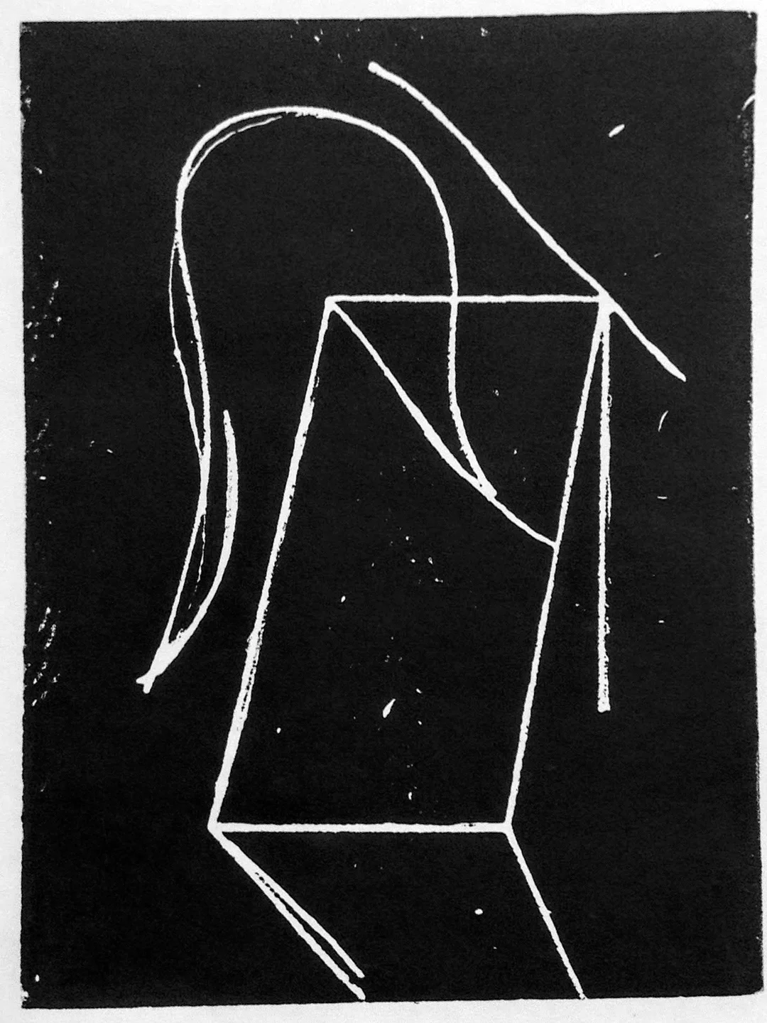 unique relief print, 30.5 x 23 cm / 12 x 9 in