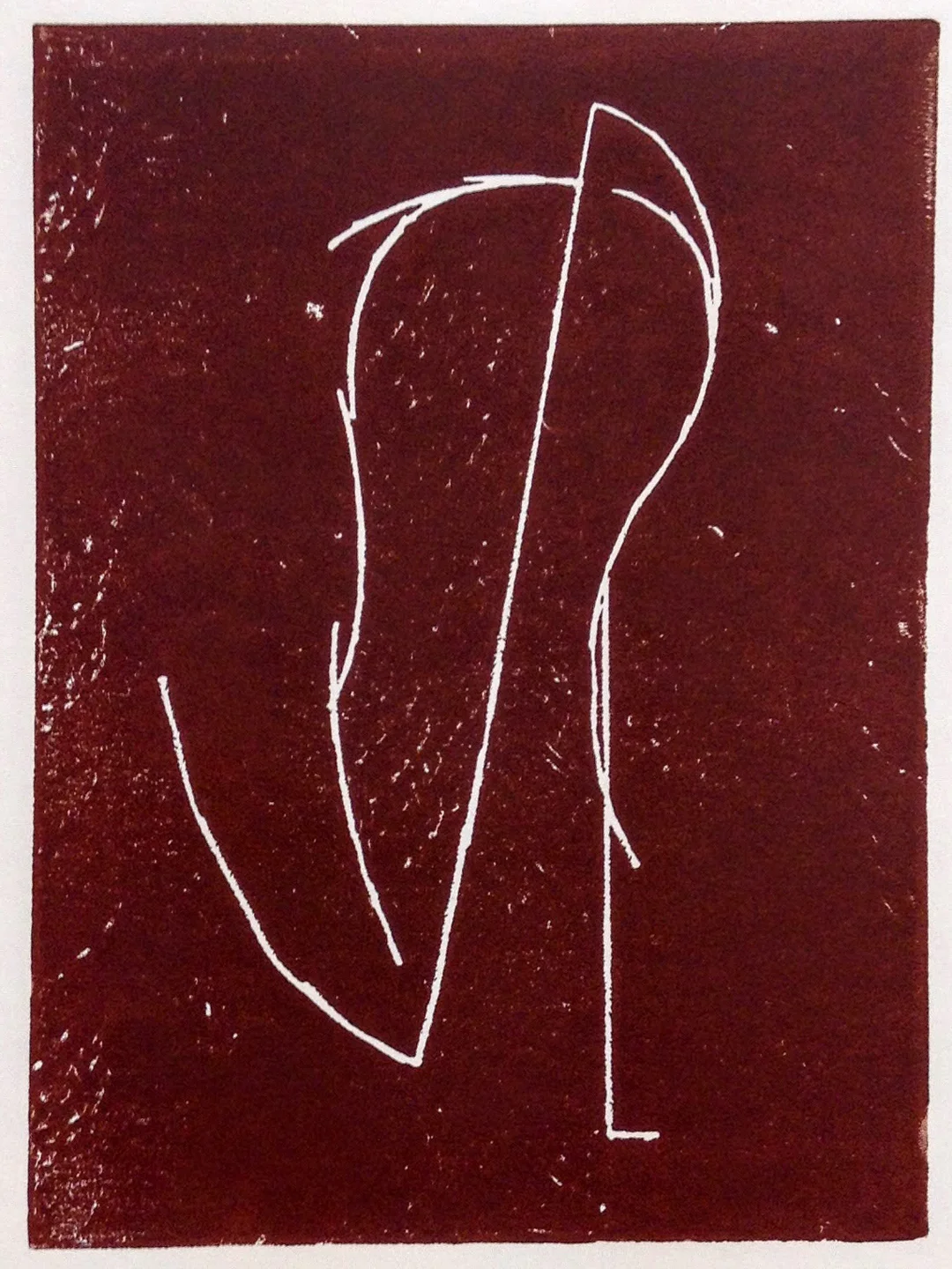 unique relief print, 30.5 x 23 cm / 12 x 9 in