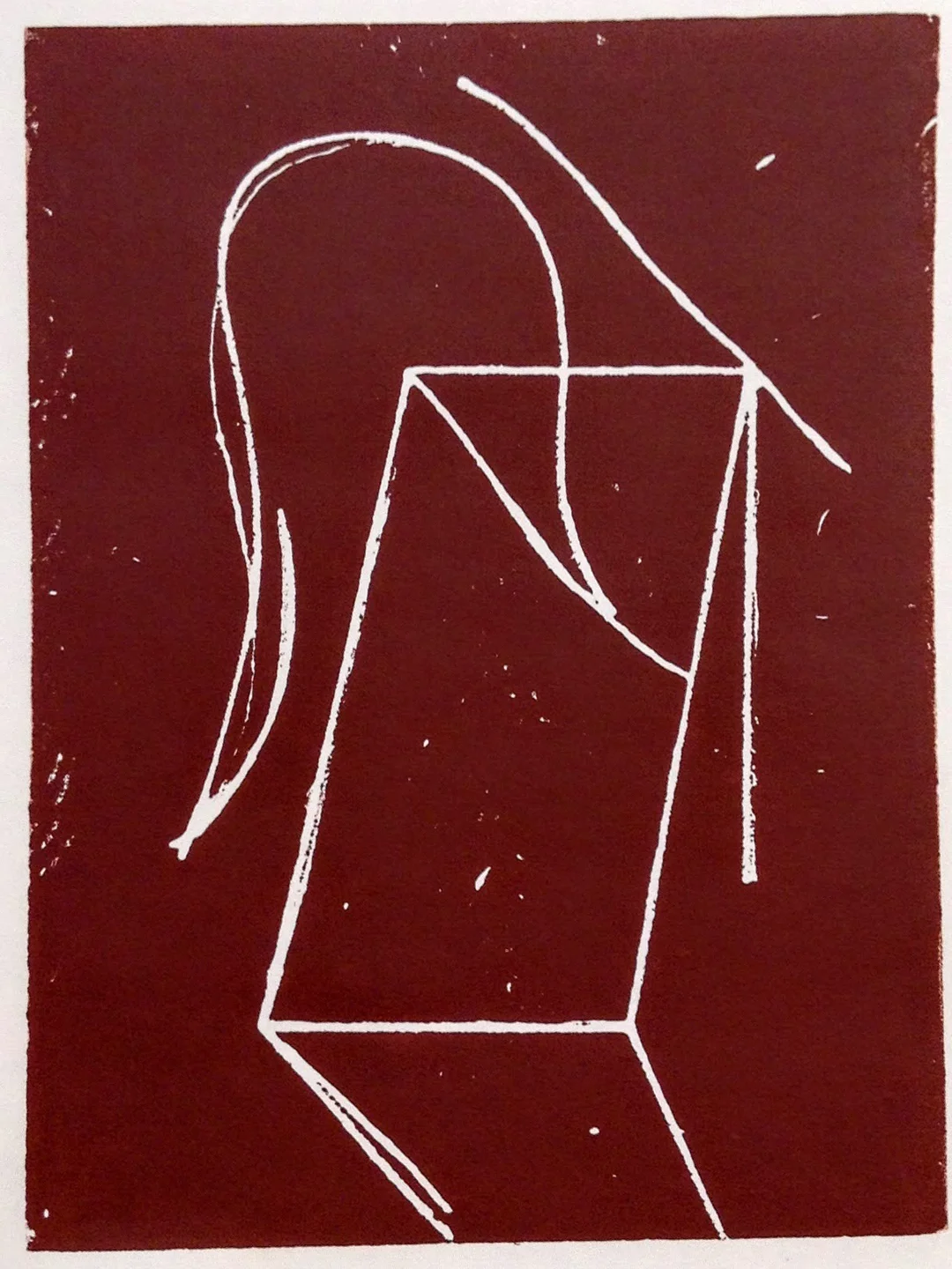 unique relief print, 30.5 x 23 cm / 12 x 9 in