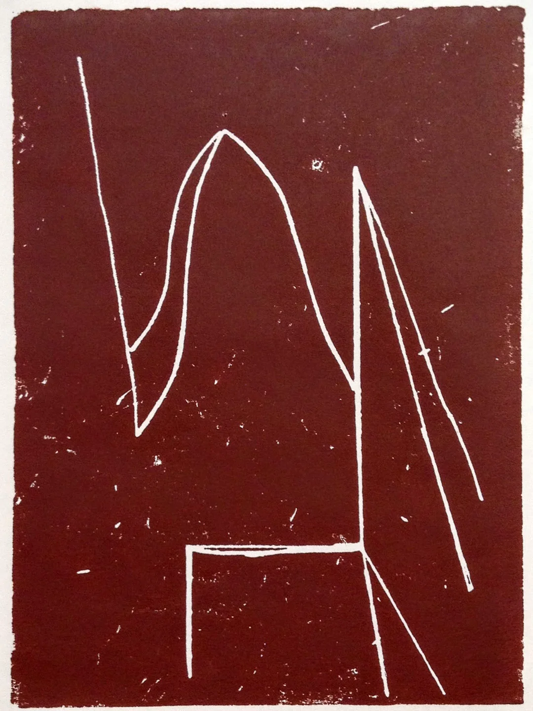 unique relief print, 30.5 x 23 cm / 12 x 9 in