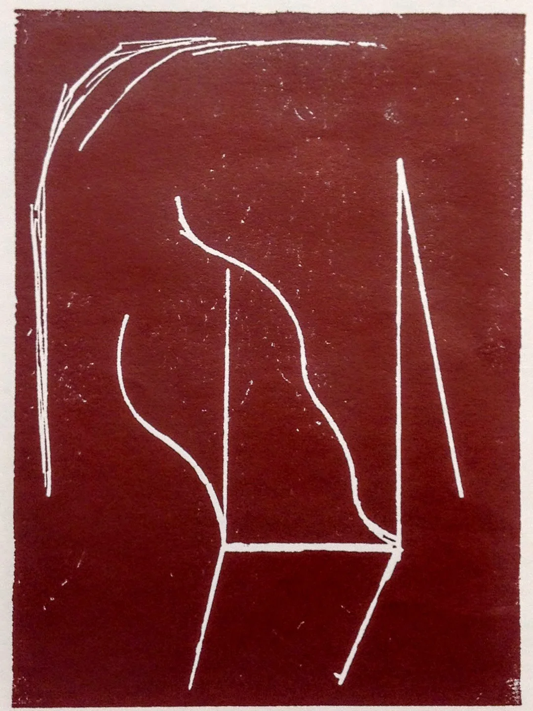 unique relief print, 30.5 x 23 cm / 12 x 9 in