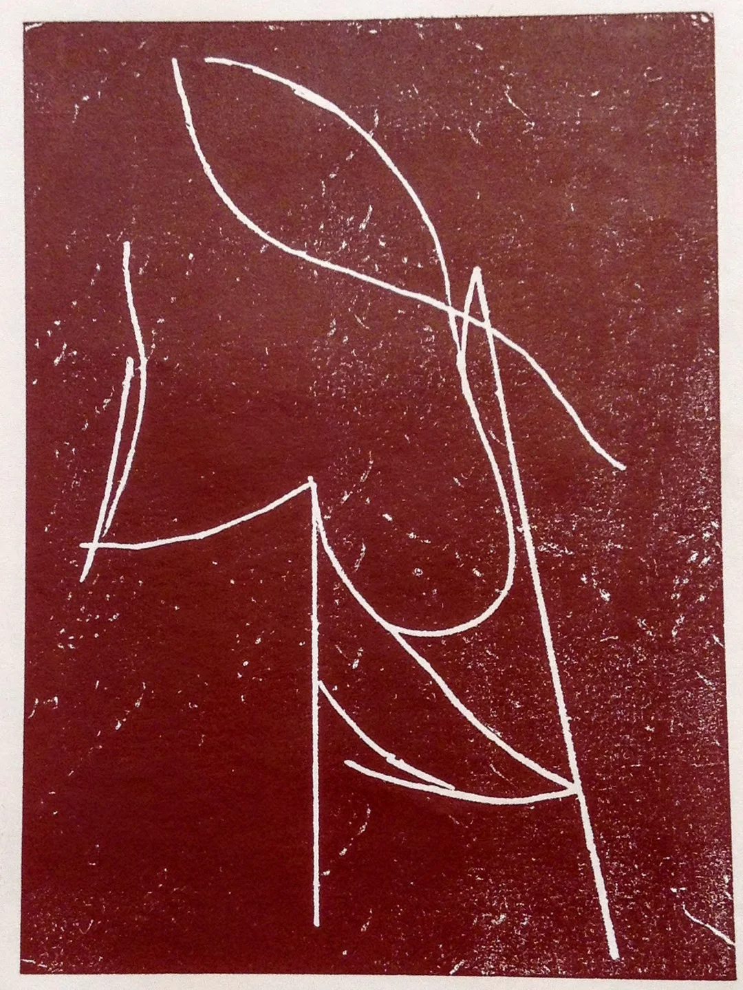 unique relief print, 30.5 x 23 cm / 12 x 9 in