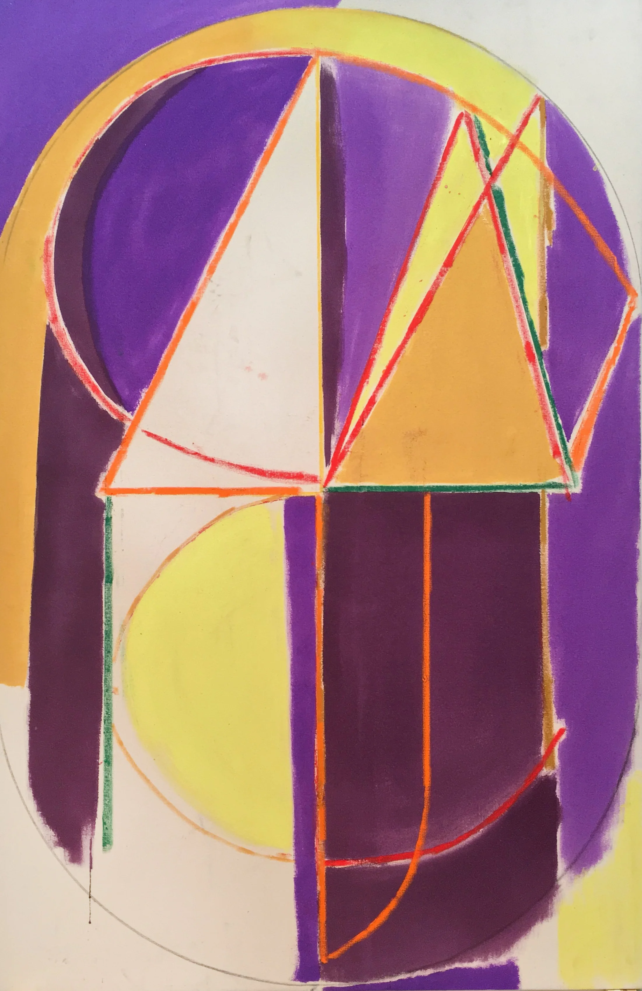 Dirty Attic , 2018, oil and acrylic on canvas, 137 x 89 cm / 54 x 35 in