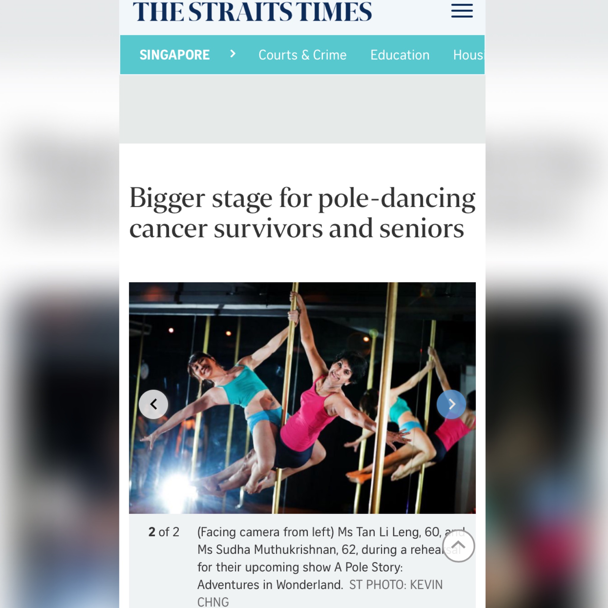 PR - A Pole Story 2018 - Straits Times - Pole-dancing breast cancer survivors to perform on Saturday - screen grab 01.jpg