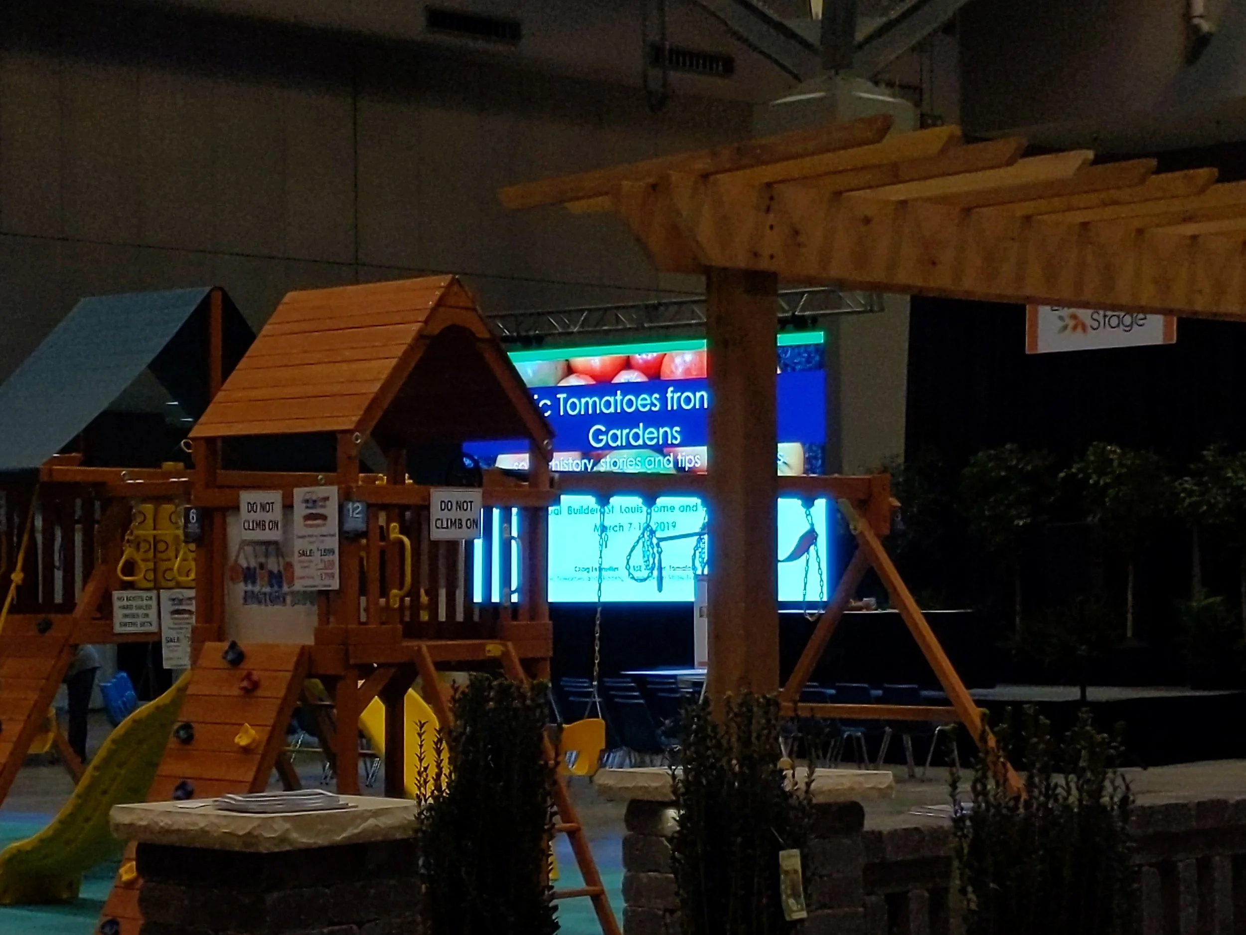My slides through a swing set