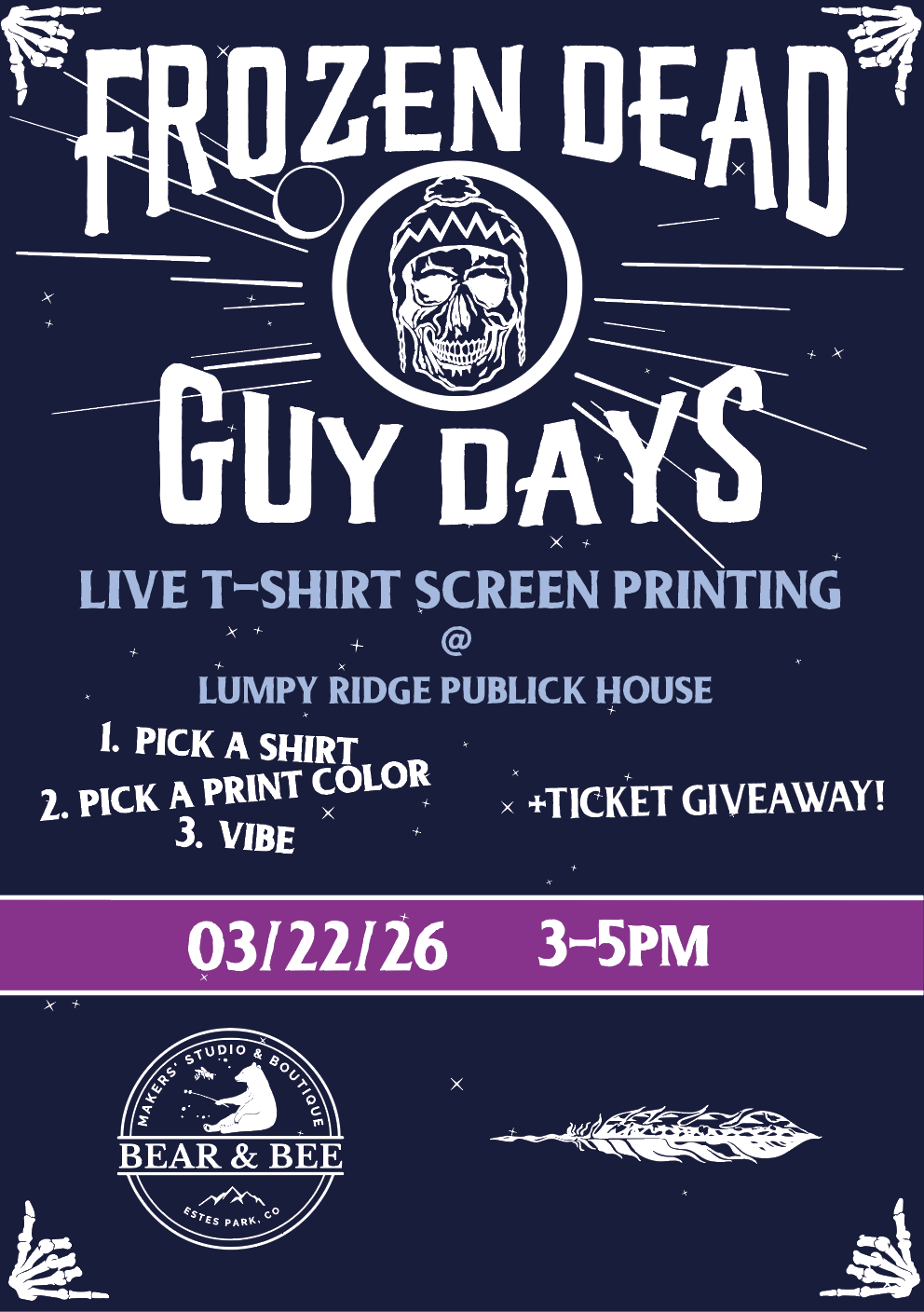Frozen Dead Guy Live Screen Printing!