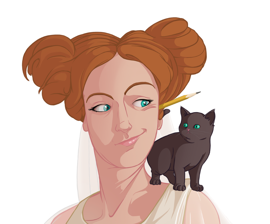Grace Gifford, revolutionary, cartoonist & wife of Joseph Mary Plunkett. Art by Séan Branigan of Storyboard Workshop for the Herstory Education Programme.