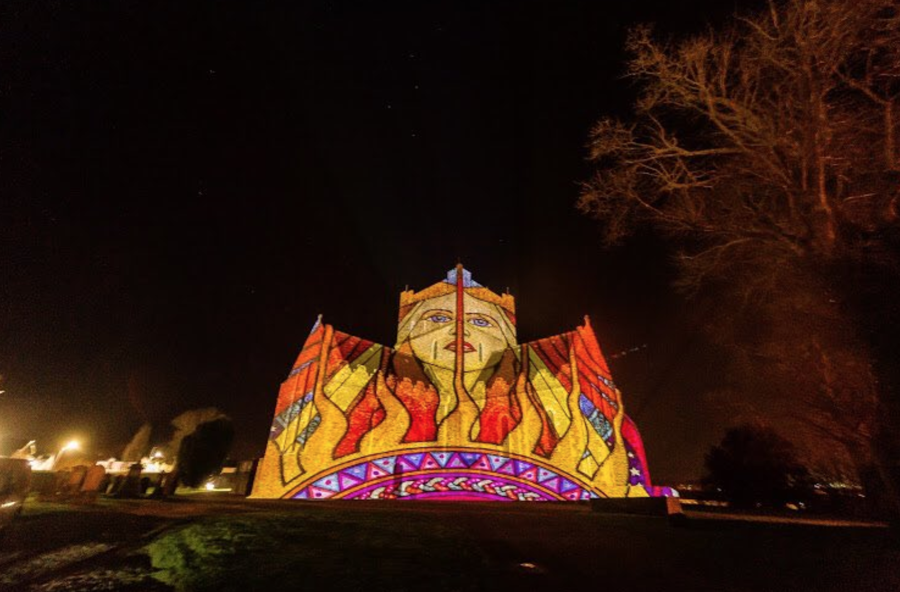 Brigid by Courtney Davis lighting Kildare Cathedral