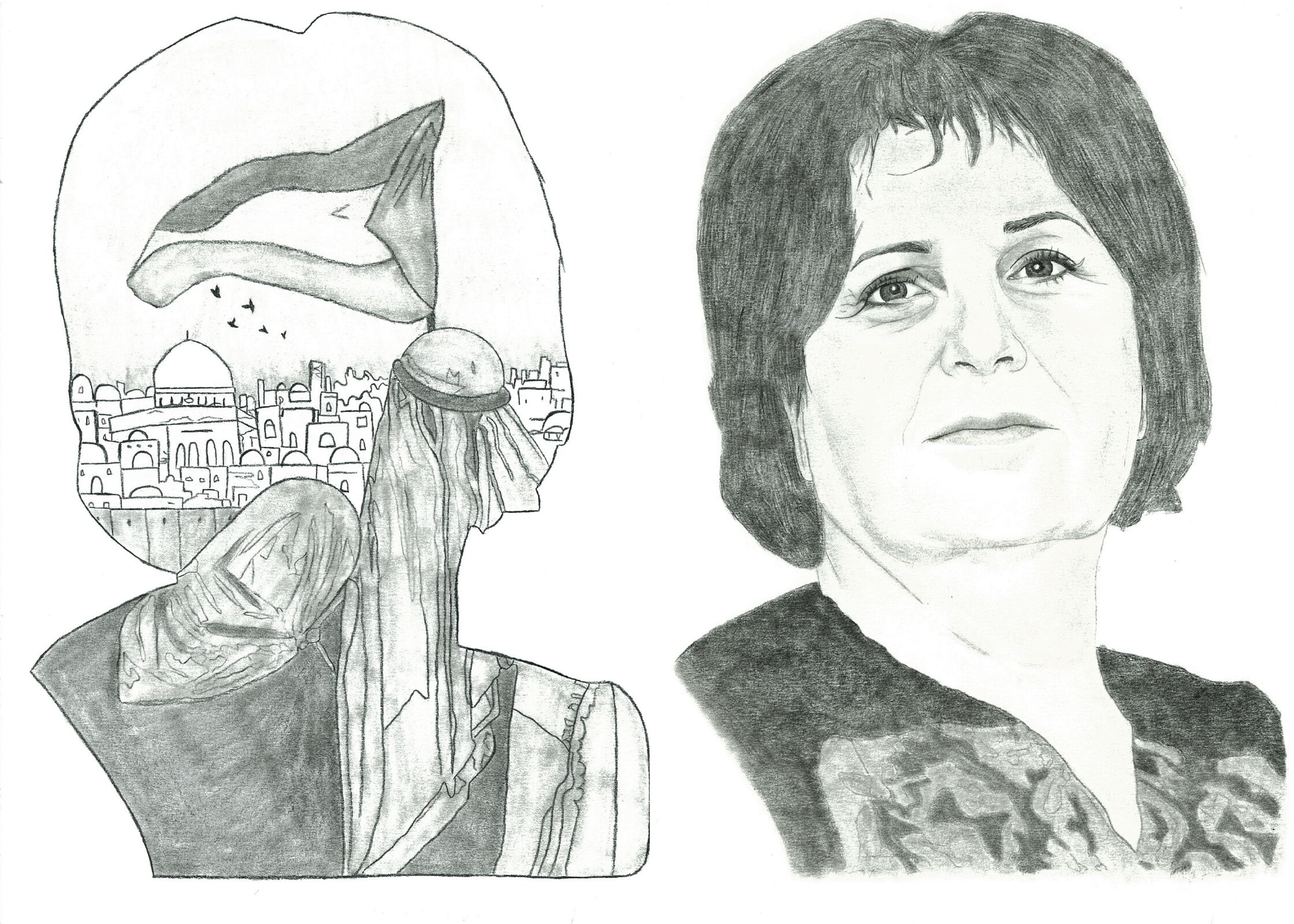 Fatme and unknown woman by Aya Saleh, Jerusalem Center for Women (Palestine)