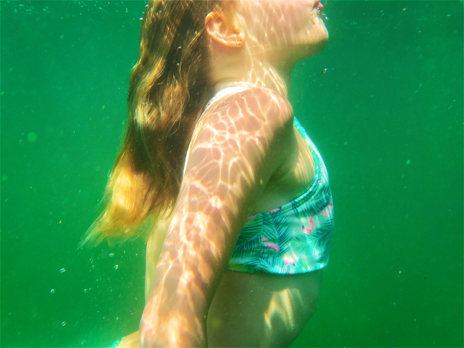 girl underwater