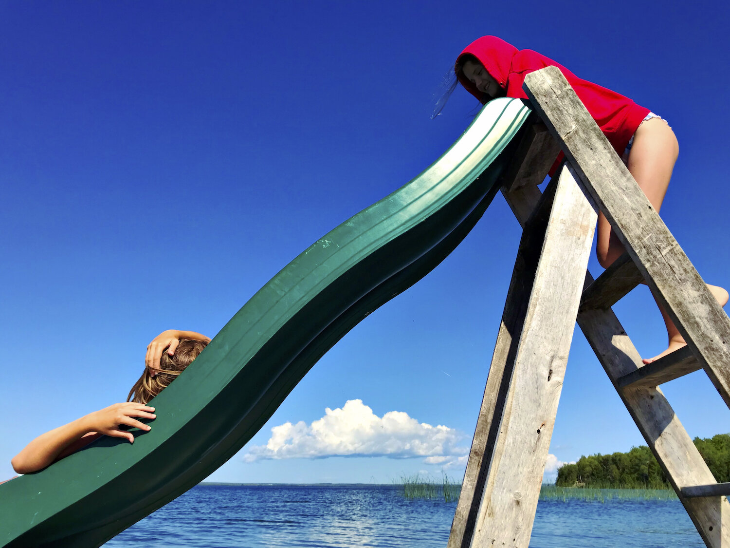 sisterly conversation on manitoulin island