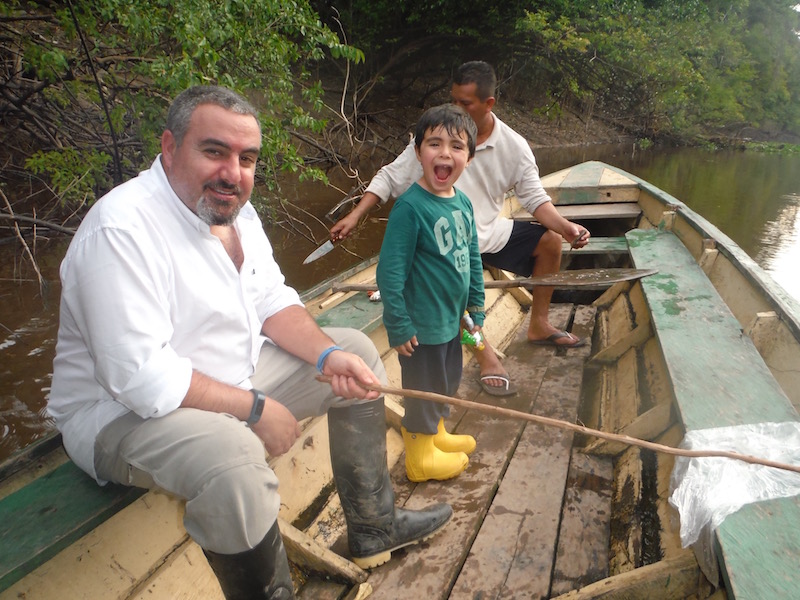 Walter x 3 - Sinchicuy Amazon Lodge - Resting while Piranha Fishing.jpg