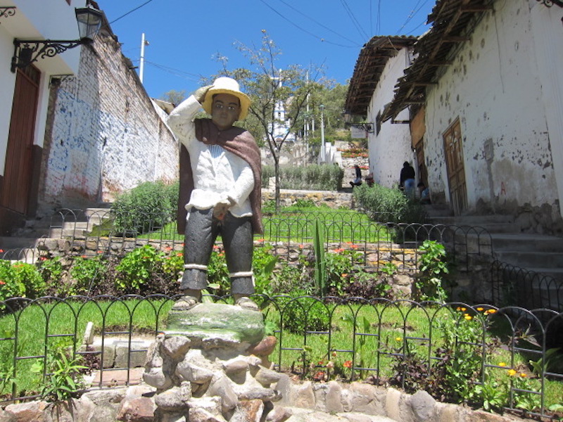 Cajamarca - Statue on Steps to Santa Apolonia.jpg