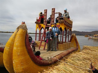 Lake Titicaca 4D - Uros Islands Reed Boat.JPG