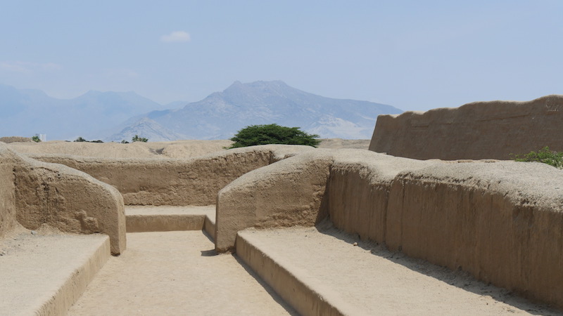 Chiclayo - Trujillo - Chan Chan with Mountains in Background.JPG