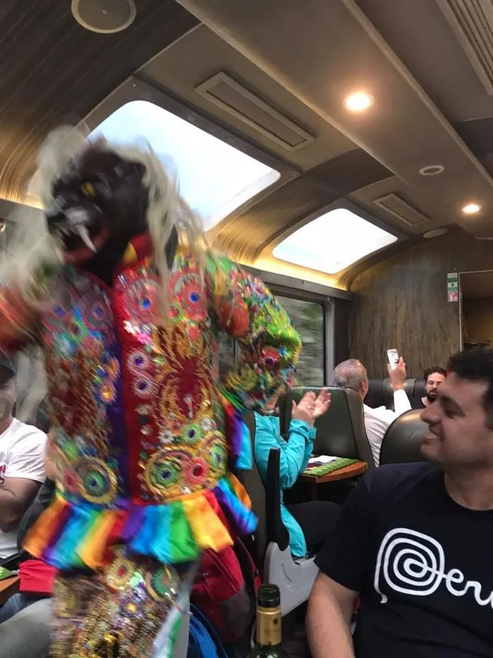 Took a 4 hrs train back to Cusco late afternoon and had an entertaining ride!