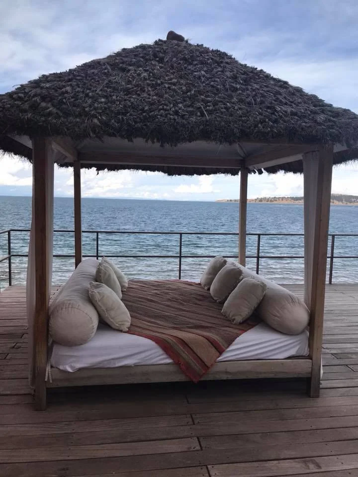 Back to Peru today and staying at Hotel Titilaka. Such a luxurious place. Andy’s treat for me after the camping ⛺️ on Lares trek 😂😂. Love this hotel.❤️.