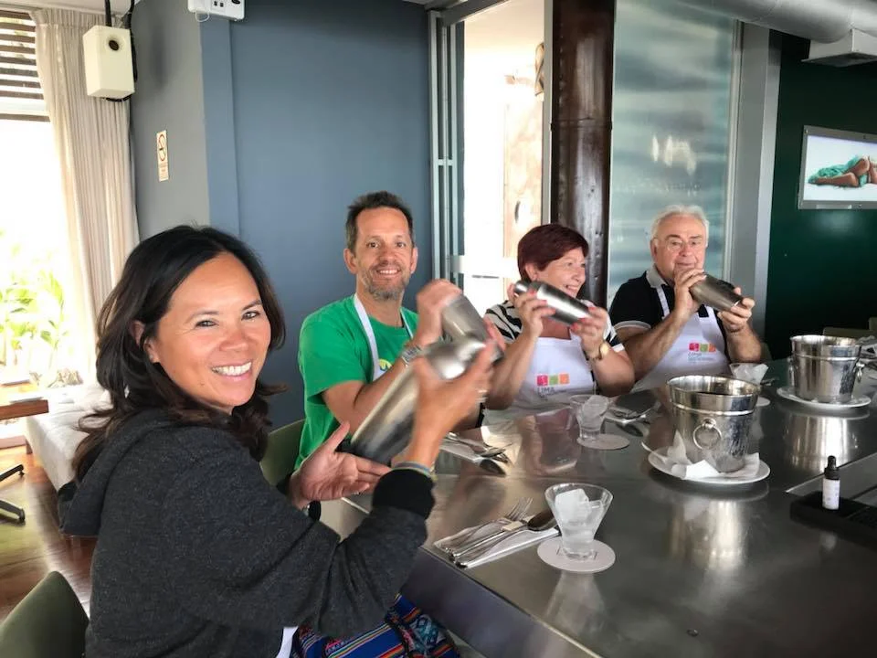 Last Day in Lima, Peru. We had a gastronomy tour which includes going to the market, tasting some local fruits, looking at ingredients we are going to use, learn how to make Pisco sour , ceviche and had lunch after.