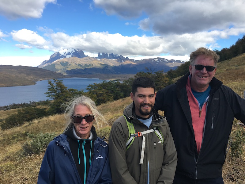 Pitts & Rollo - Chile & Argentina Testimonial - with Guide at Torres del Paine.JPG