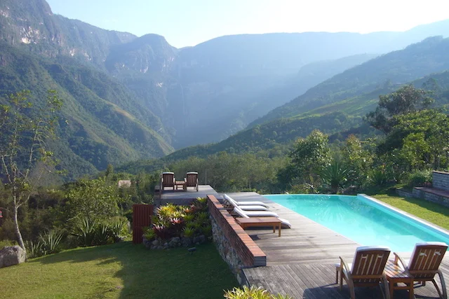 Gocta Lodge - Banner - View of Waterfalls & Pool.JPG