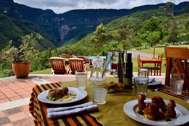 O'Donnell x 2 - Pumarinri & Gocta Lodge Review - View of Gocta Falls from Dining Room.jpeg