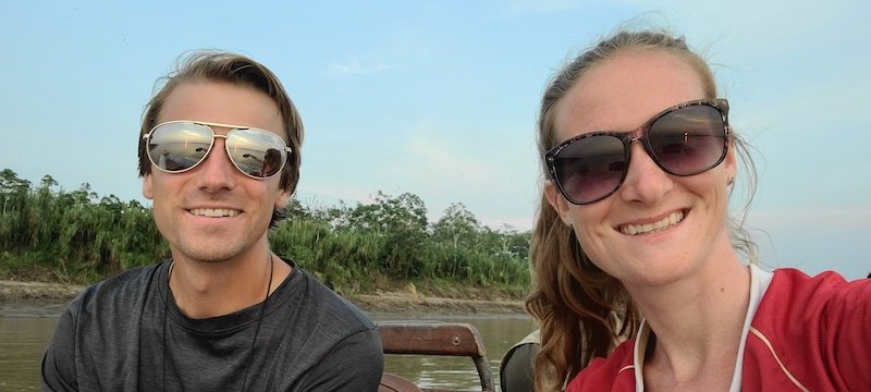 Wallen x 2 - Treehouse Amazon Lodge - Iquitos, Loreto - On Speedboat in Shades.jpg