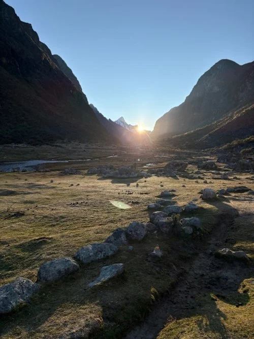 Boulay x 2 - Santa 5D Trek - Sunrise from Llamacorral with Taulliraju in distance.jpeg