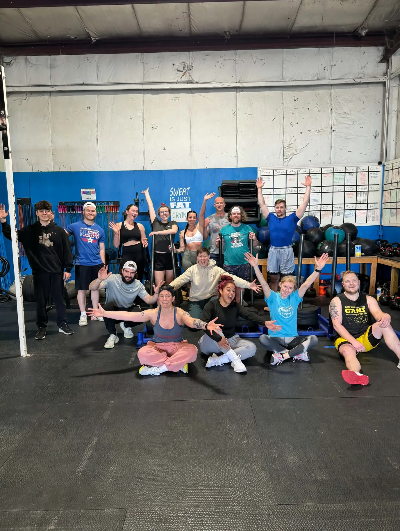 Athletes working out together at CrossFit Mokena, a CrossFit box in Mokena, IL