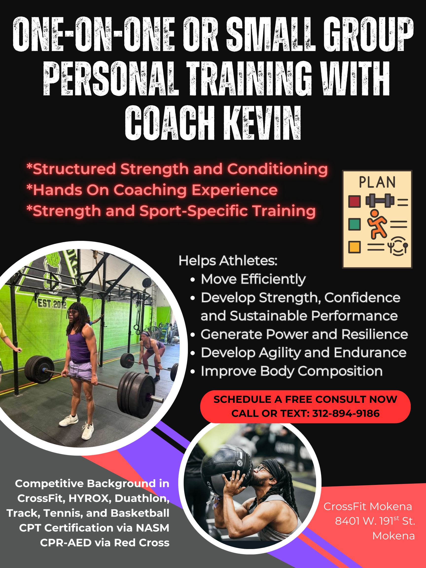 Personal training with Coach Kevin at CrossFit Mokena