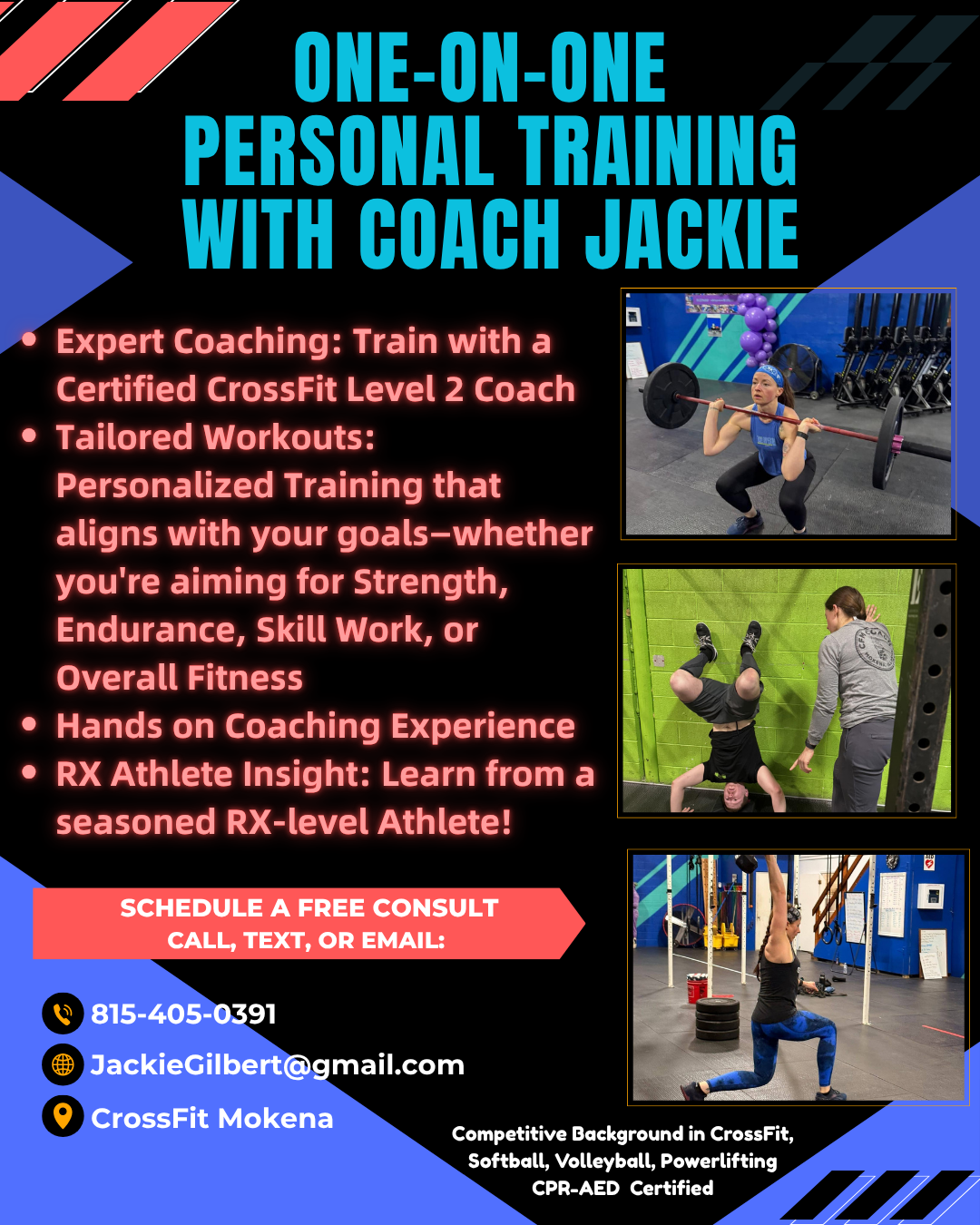 Personal training with Coach Jackie at CrossFit Mokena