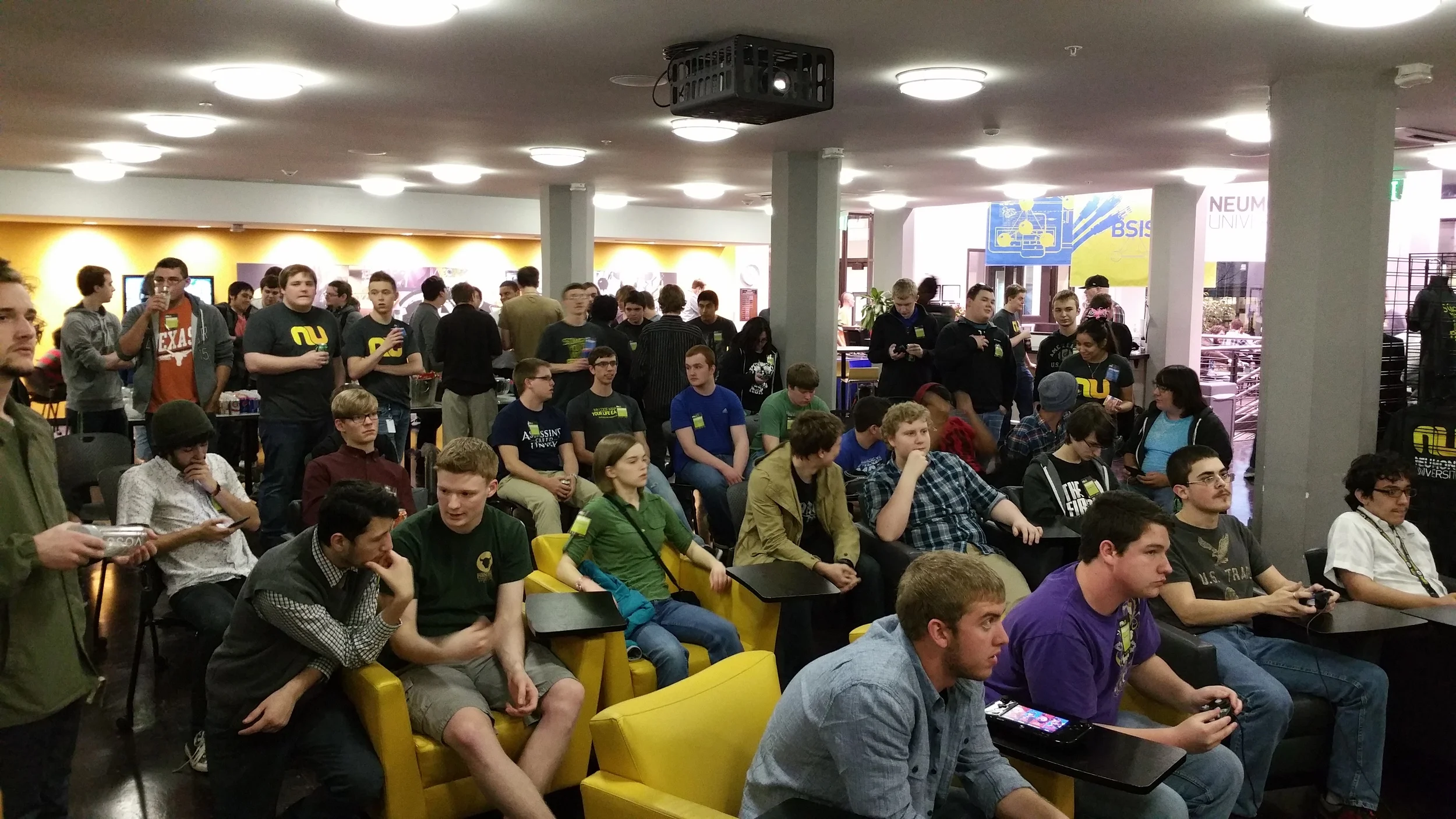 Current and prospective students gaming at 2015 FReX.