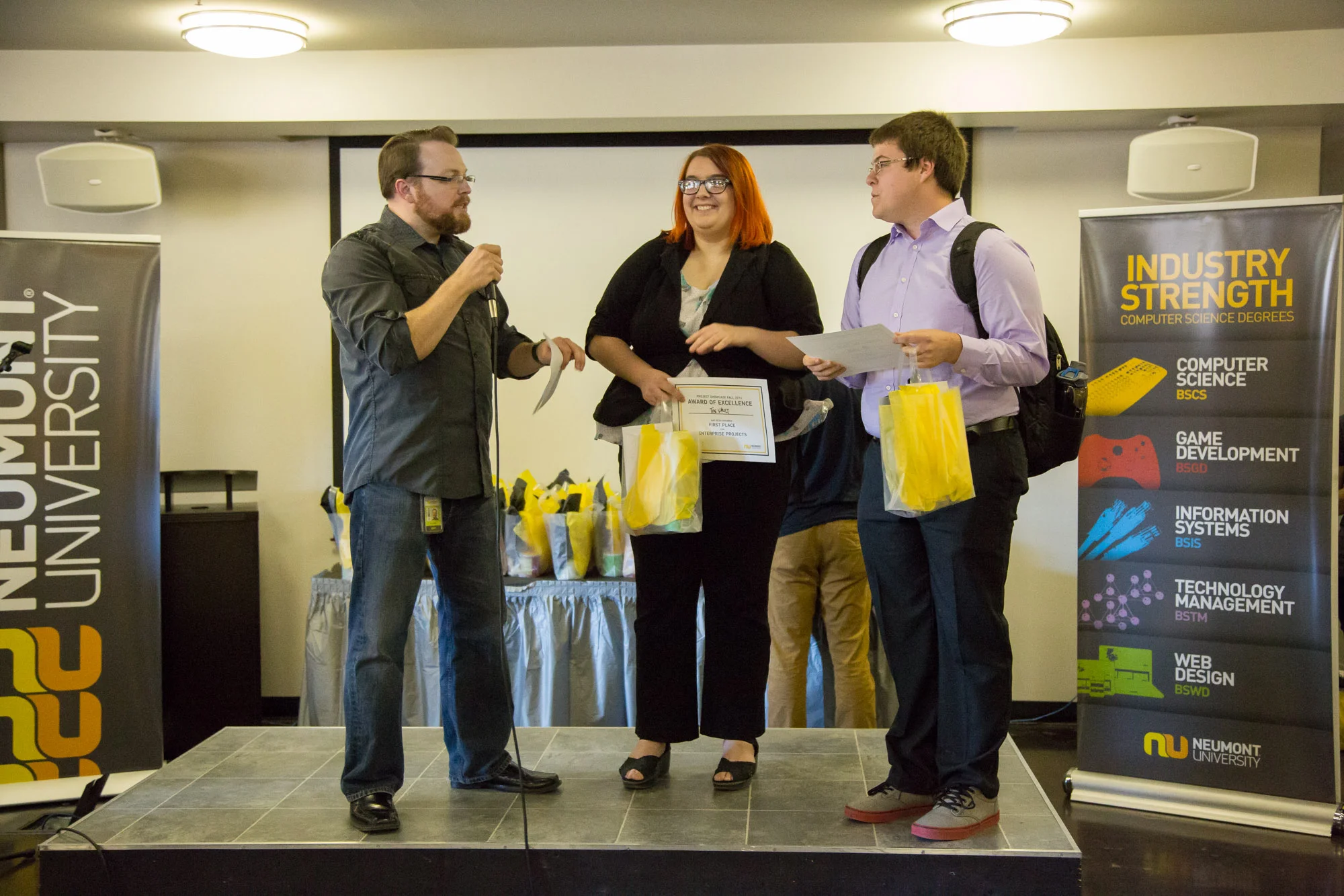For their work with Neumont University, Rachel Strasdin and Emerson Roberts were named best Enterprise Project.