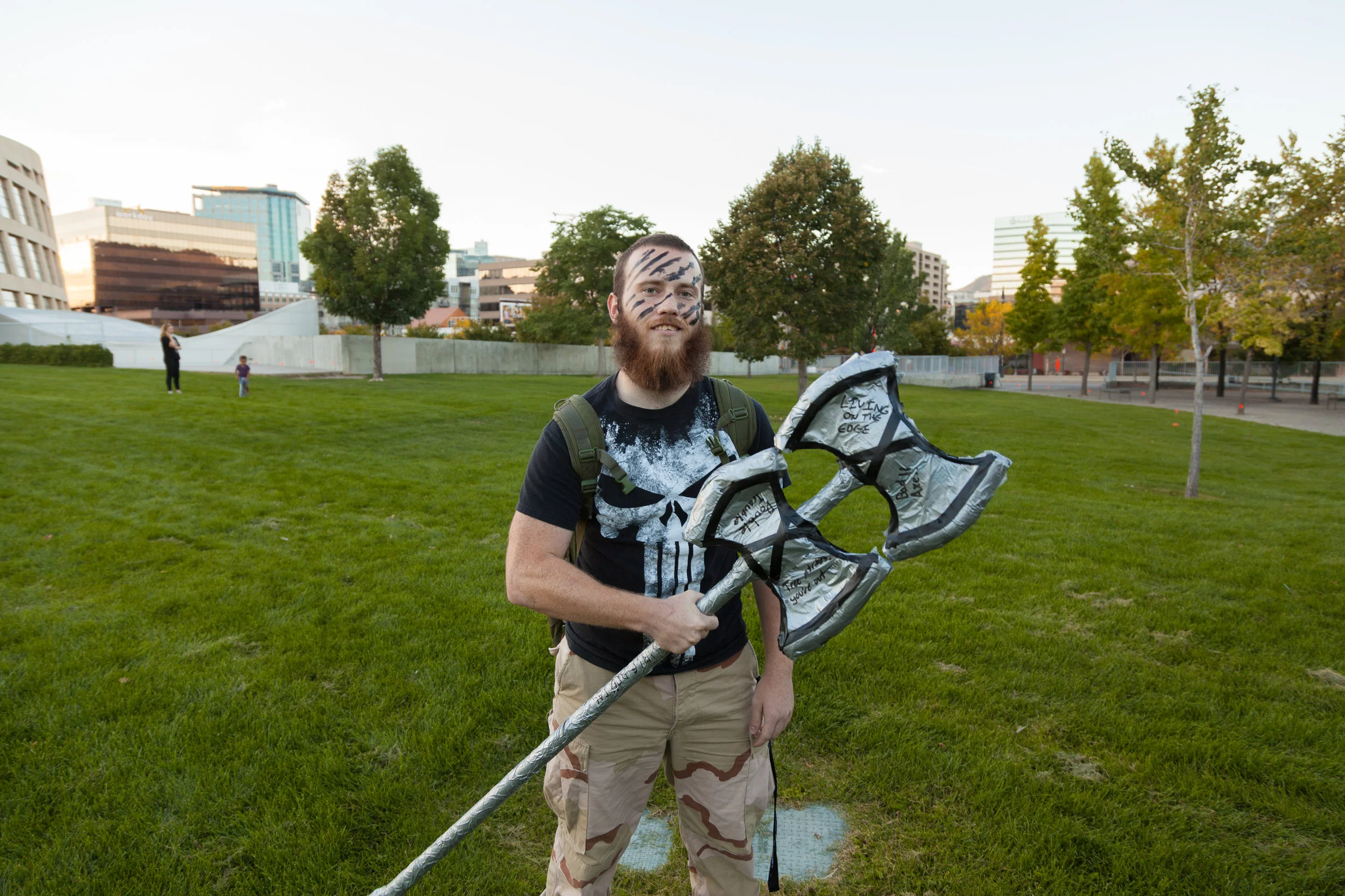 Student Josh Little at Neumont's 2015 Annual Fall Foam Massive at Library Square. 