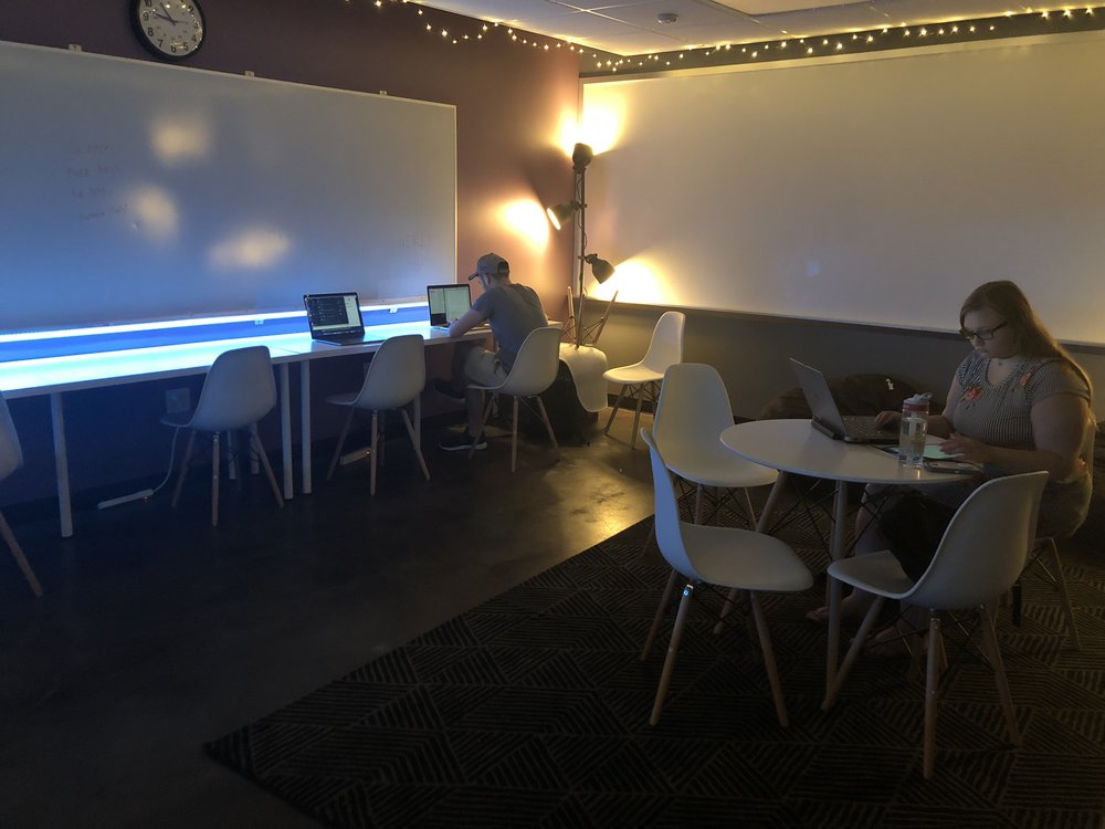 Students enjoy using the new quiet space for studying and homework.