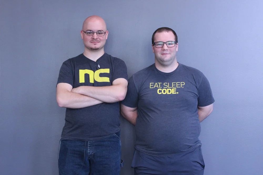 Pictured is Computer Science student, Alex Baatz, and Information Systems student, Devin Prairie.