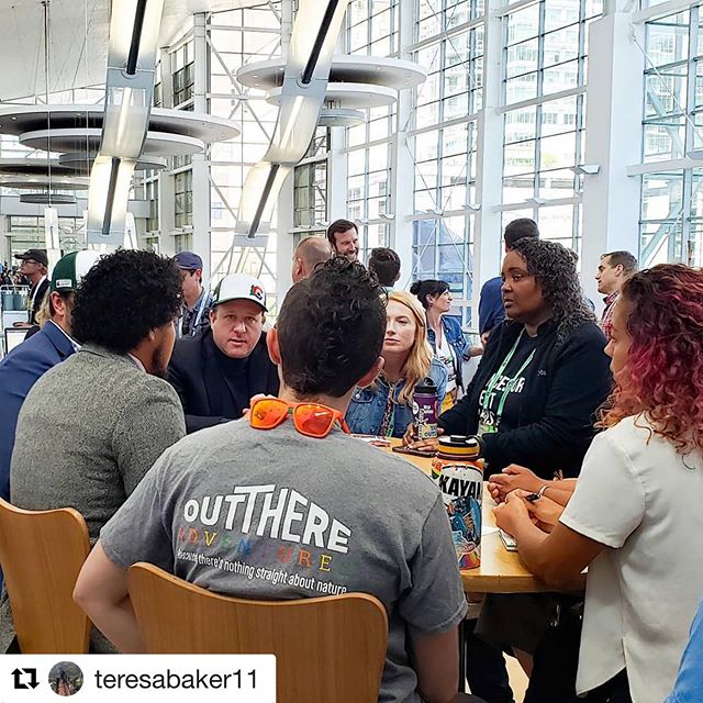 GREAT photo captured by @latinooutdoors of a meeting our Founder had with Gov. Polis of Colorado. As the first openly gay governor and our increasing connections to the queer outdoor community in Colorado we are elated he took the time to speak with 