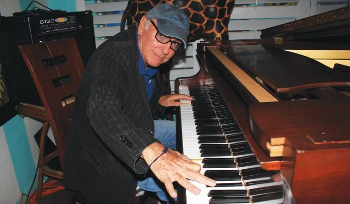 David Paladino playing piano at Blue Front in Lake Worth – Photo © WPB Magazine