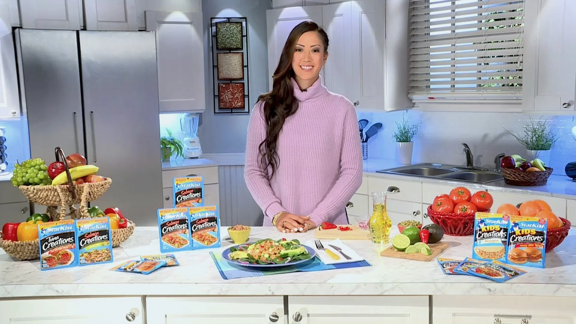 Downstairs Kitchen Set with Pro Golfer Michelle Wie